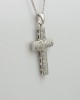 18K White Gold Pave Cross with Diamonds 0,45ct