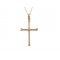 18K Pink Gold Cross with Diamonds 0,10ct