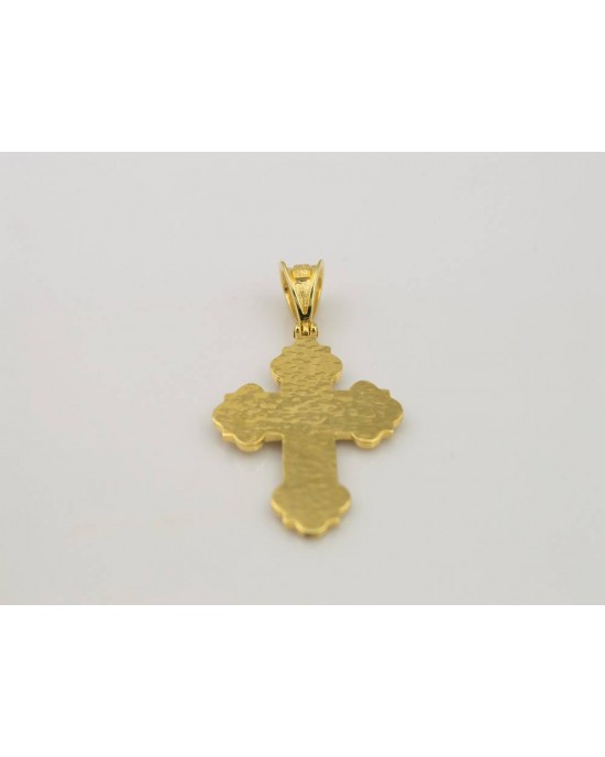Βυζαντινός σταυρός με διαμάντια από χρυσό Κ18