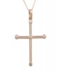 Βαπτιστικός σταυρός από ροζ χρυσό Κ14