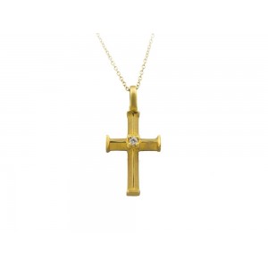 Σταυρός με Ζιρκόν από χρυσό Κ14