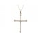 Cubic Zirconia baptism cross in 14k white gold 