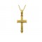 Βυζαντινός σταυρός από χρυσό Κ14 με διαμάντι