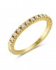 Μισόβερο δαχτυλίδι σειρέ με διαμάντια 0.24ct από χρυσό Κ18