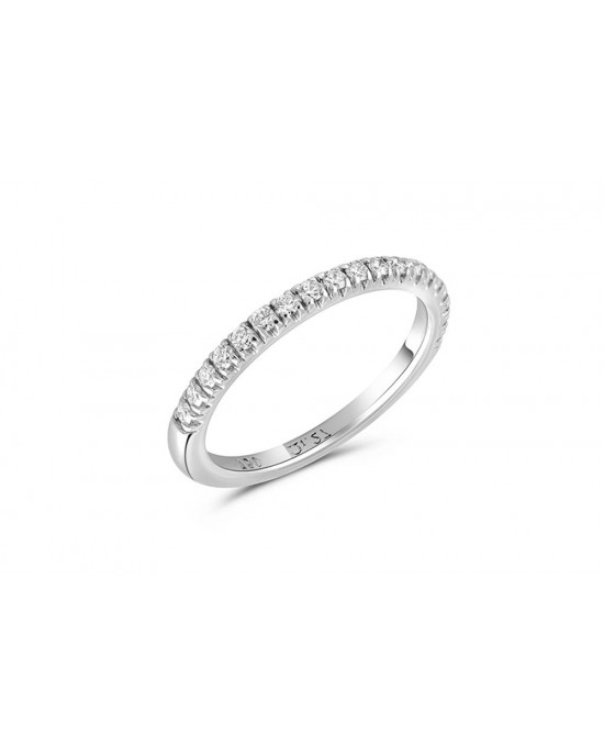 18K White Gold Diamond Half-Eternity Ring 0,30ct