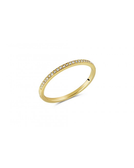Δαχτυλίδι ολόβερο με διαμάντια από χρυσό Κ18