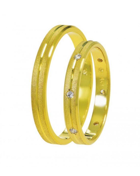 Wedding Rings "Stergiadis" SAT02 Gold k9 k14 or k18 2.50mm