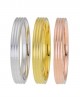 Wedding Rings "Stergiadis" TRIO5 White Gold k9 k14 or k18 3.20mm