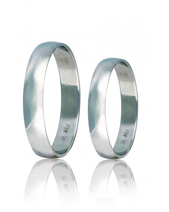 Wedding Rings "Stergiadis" HR2A White Gold k9 k14 or k18 4.00mm