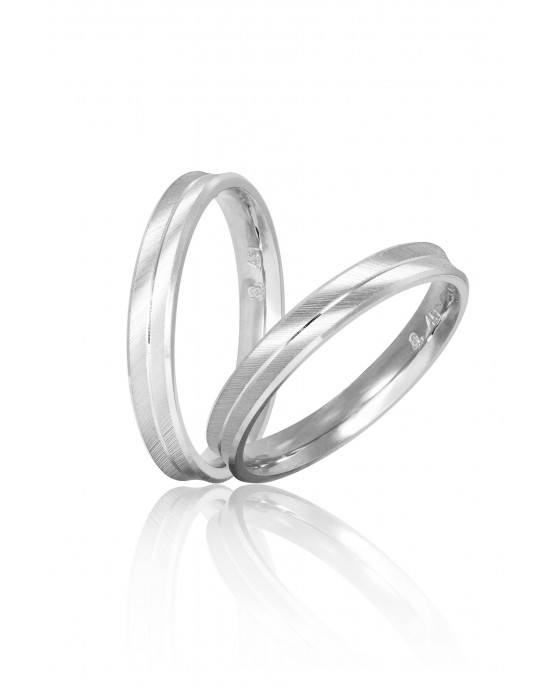 Wedding Rings "Stergiadis" s1 White Gold k9 k14 or k18 3.00mm