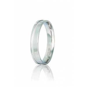 Βέρες Γάμου Λευκόχρυσες Στεργιάδης S19  Κ9 Κ14 ή Κ18 4.00 χιλ.