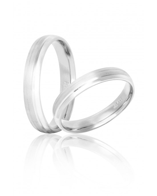 Wedding Rings "Stergiadis" S33 White Gold k9 k14 or k18 3.50mm