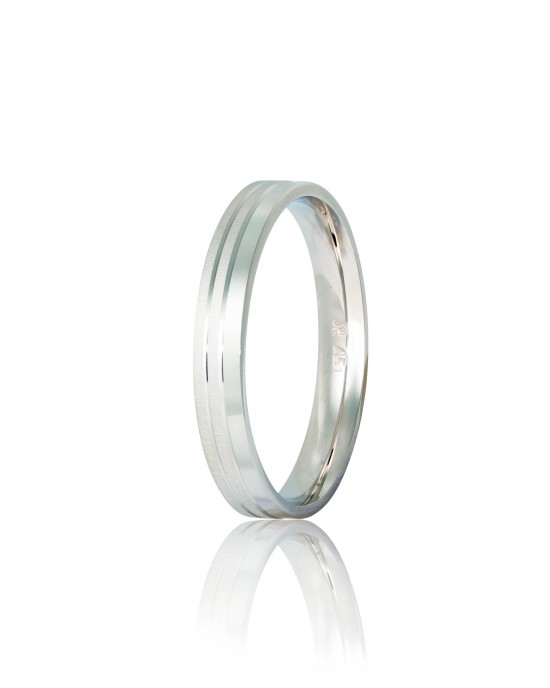 Wedding Rings "Stergiadis" S7 White Gold k9 k14 or k18 3.50mm