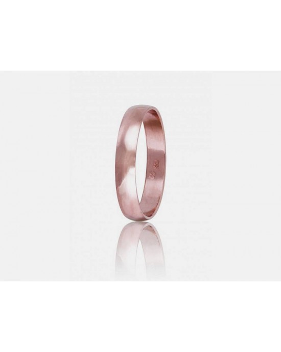 Wedding Rings "Stergiadis" HR2C PInk Gold k9 k14 or k18 4.00mm