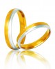 Wedding Rings "Stergiadis" S33  Two-Toned Gold k9 k14 or k18 3.50mm