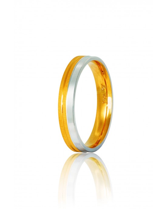Wedding Rings "Stergiadis" S7 Two-Toned Gold k9 k14 or k18 3.50mm