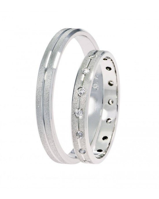 Wedding Rings "Stergiadis" SAT02  White Gold k9 k14 or k18 2.50mm