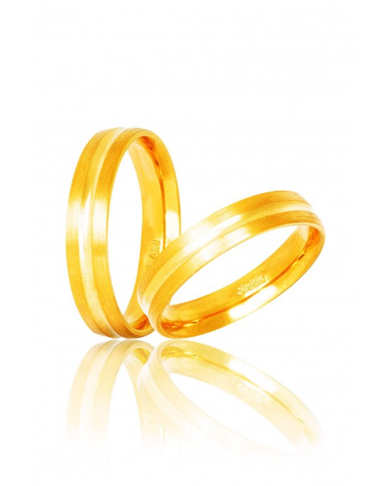 Βέρες γάμου χρυσές Στεργιάδης S15 Κ9, Κ14 ή Κ18 4.00 χιλ.